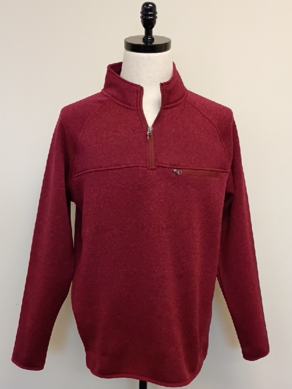 Grand Slam Half-Zip Sweater Pullover - Burgundy Size Mediume